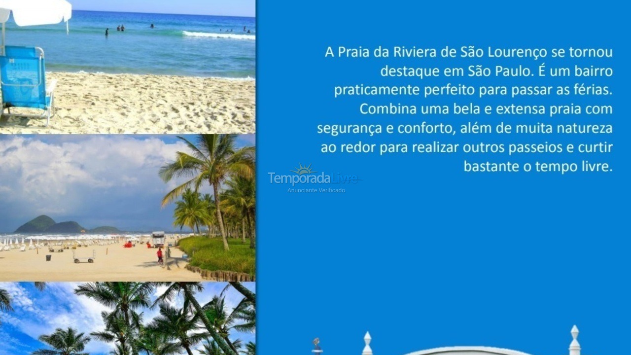 Apartamento para alquiler de vacaciones em Bertioga (Riviera de São Lourenço)