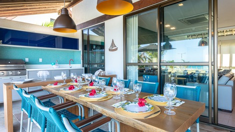 Bungalow Beira-Mar con 5 suites Pool no Cupe