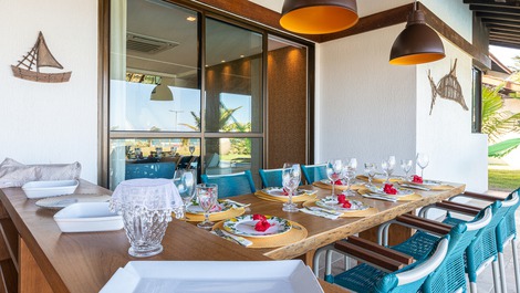 Bungalow Beira-Mar con 5 suites Pool no Cupe