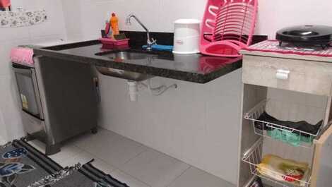 Apartment in Mongaguá right on the sand