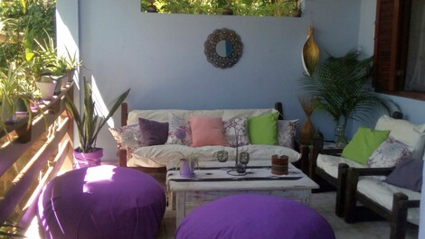 2-suite house 50m from the sea in 1200m2 of private garden/7 people//AC