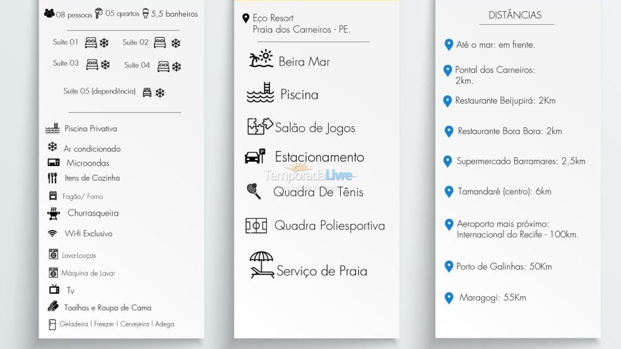 Casa para alquiler de vacaciones em Tamandaré (Praia dos Carneiros)