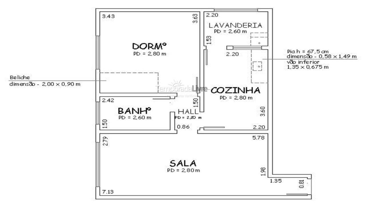 Apartamento para alquiler de vacaciones em Guarujá (Enseada)