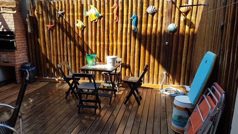 Decoração aquario no deck