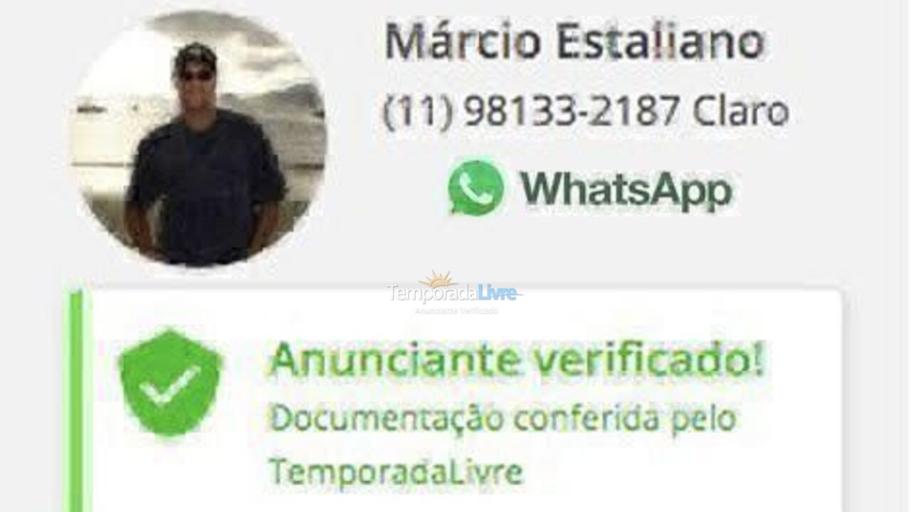 Apartment for vacation rental in Guarujá (Enseada)