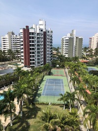 Vista sentido praia com área de lazer