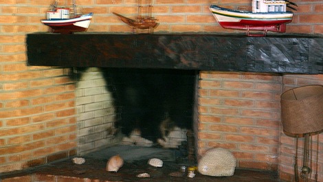 Lareira na sala