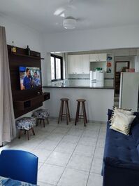 Apto 2 sacadas com vista para o mar praia grande vila tupi