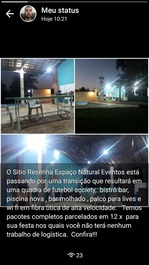 Sítio ideal para aniversários, formaturas e encontros de família.