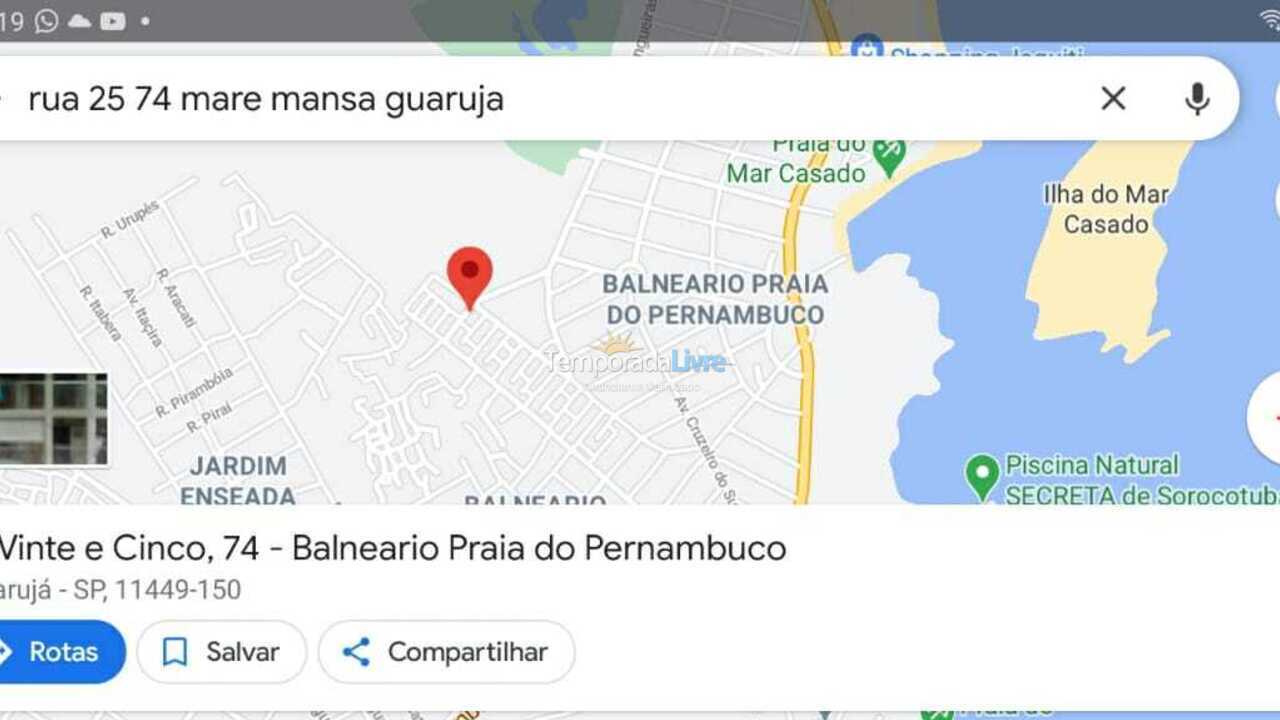 Casa para aluguel de temporada em Guarujá (Praia do Pernambuco)