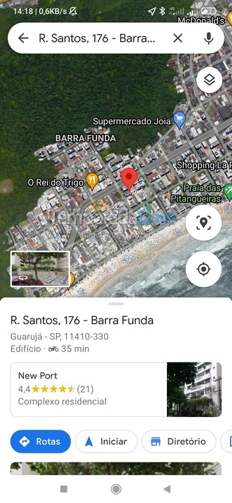 Apartamento para alquiler de vacaciones em Guarujá (Pitangueiras)
