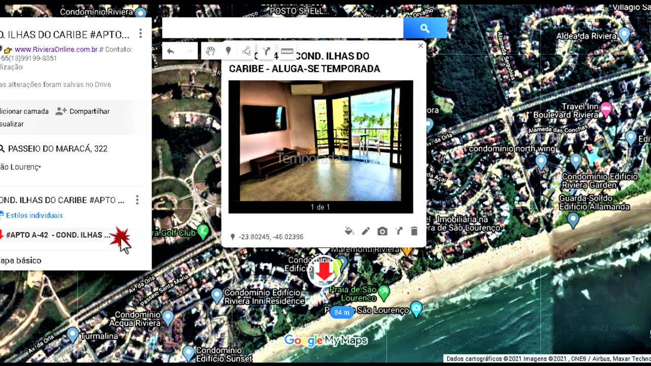 Apartamento para aluguel de temporada em Bertioga (Riviera de São Lourenço)