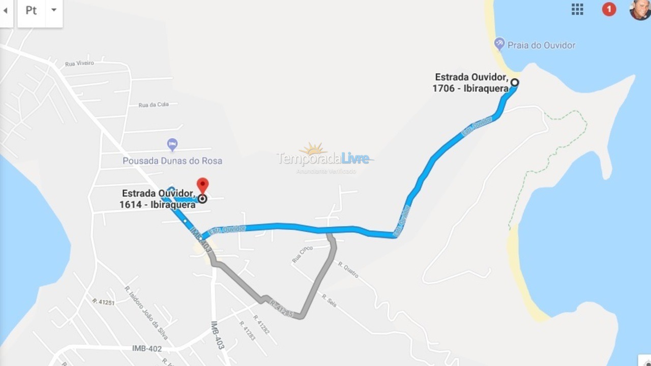 Casa para aluguel de temporada em Imbituba (Praia do Rosa)