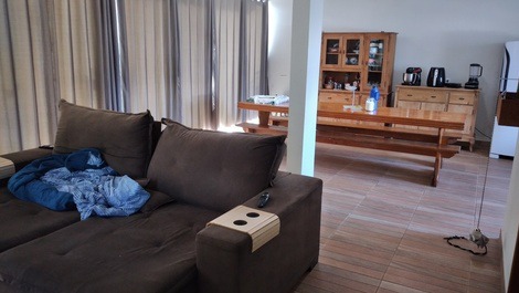 Great house overlooking the beach and overlooking the island of Florianópolis, capital of Santa Catarina