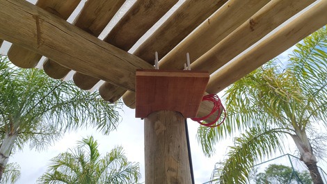 Roteador de wi-fi na área do quiosque