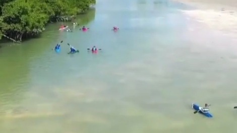 Atividade aquática- pontal da ilha 