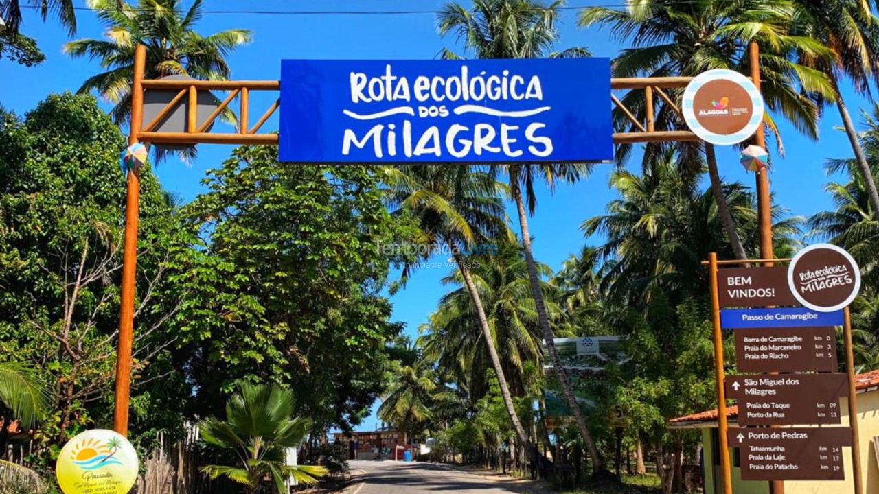 Casa para alquiler de vacaciones em São Miguel dos Milagres (Praia do Marceneiro)