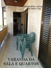 Varanda dos quartos e sala