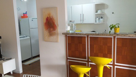 Sala e cozinha integrada