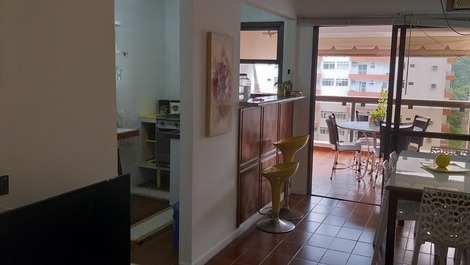 Sala e vista da sacada