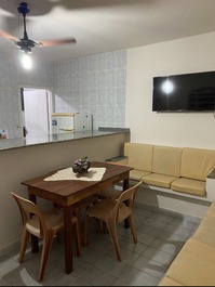 Sala e cozinha integrada 