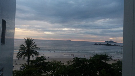 Vista da sala do apartamento