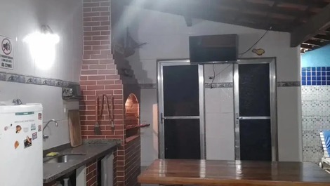 Área gourmet com freezer garagem 