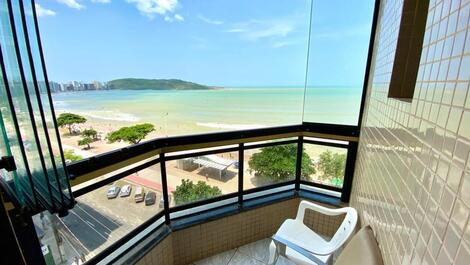 Apto frente mar 3qts, sendo 1 suíte e 1 GAR + wi fi