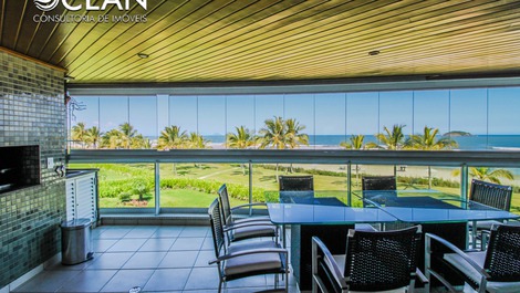 Pé na areia e frente para o Mar da Riviera! São 3 suítes - Modulo 2