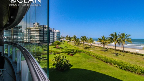 Pé na areia e frente para o Mar da Riviera! São 3 suítes - Modulo 2