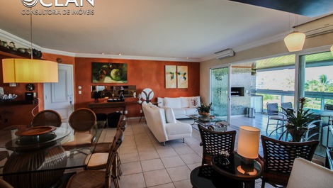 Pé na areia e frente para o Mar da Riviera! São 3 suítes - Modulo 2