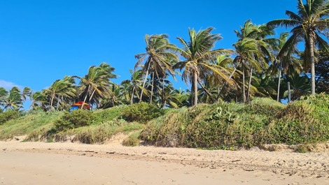 Vista da área verde em frente ao village