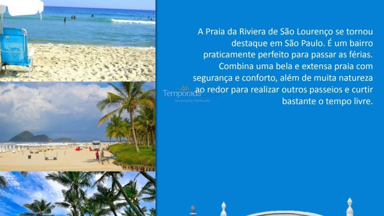 Apartamento para alquiler de vacaciones em Bertioga (Riviera de São Lourenço)