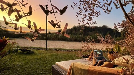 Holiday home with natural pool and waterfall