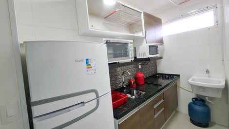 2 dormitorios Pitangueiras Guarujá con aire, vista al mar, Wi-Fi, Ferraretto