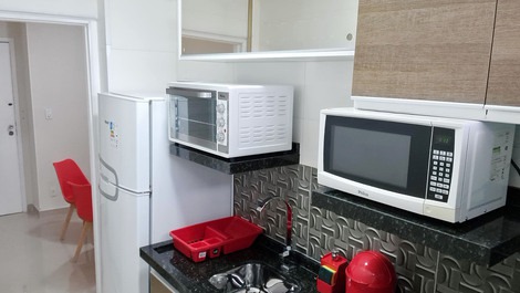 2 dormitorios Pitangueiras Guarujá con aire, vista al mar, Wi-Fi, Ferraretto