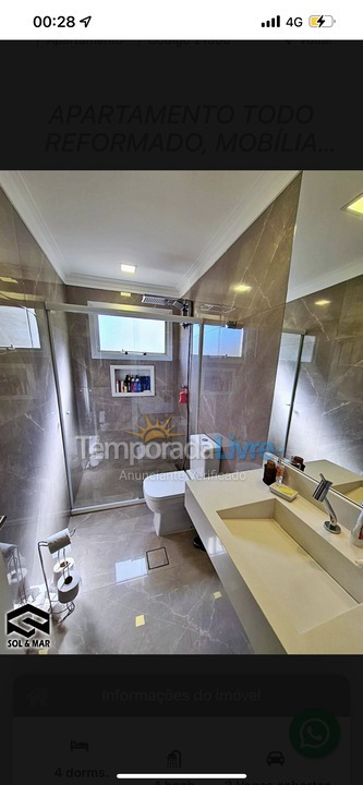 Apartment for vacation rental in Guarujá (Enseada)