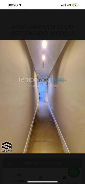 Apartment for vacation rental in Guarujá (Enseada)