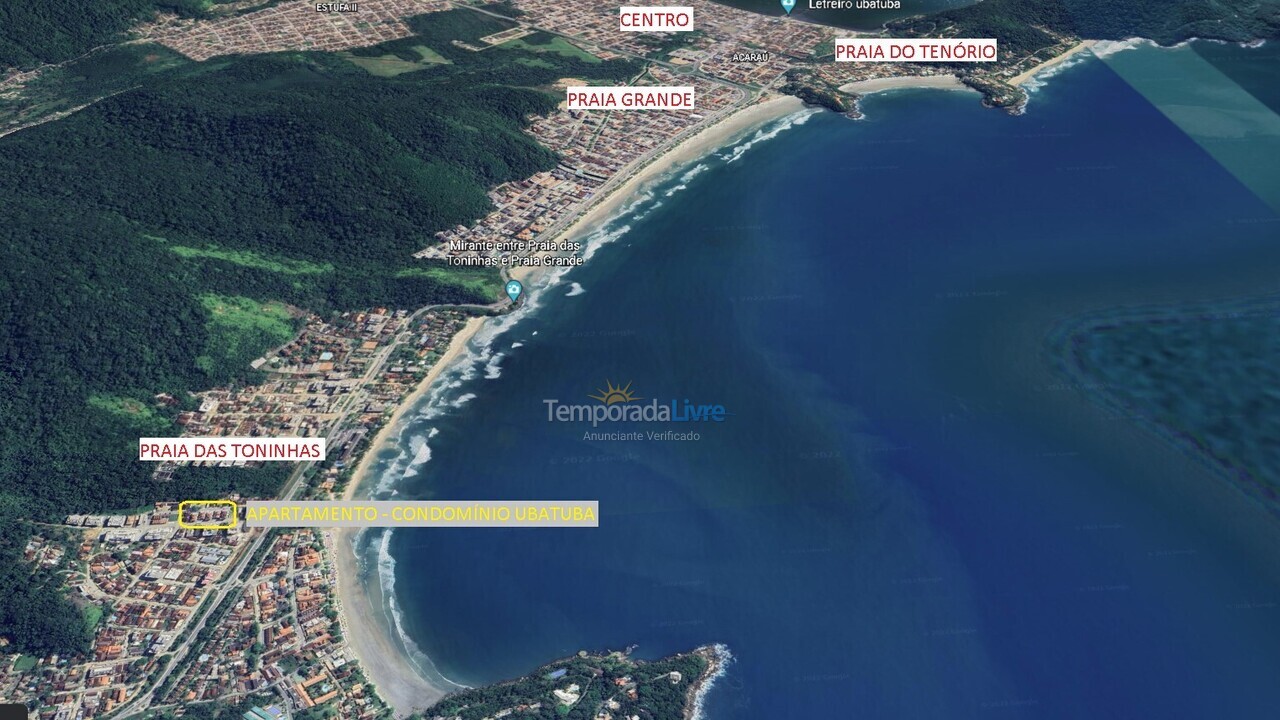 Apartamento para aluguel de temporada em Ubatuba (Praia das Toninhas)