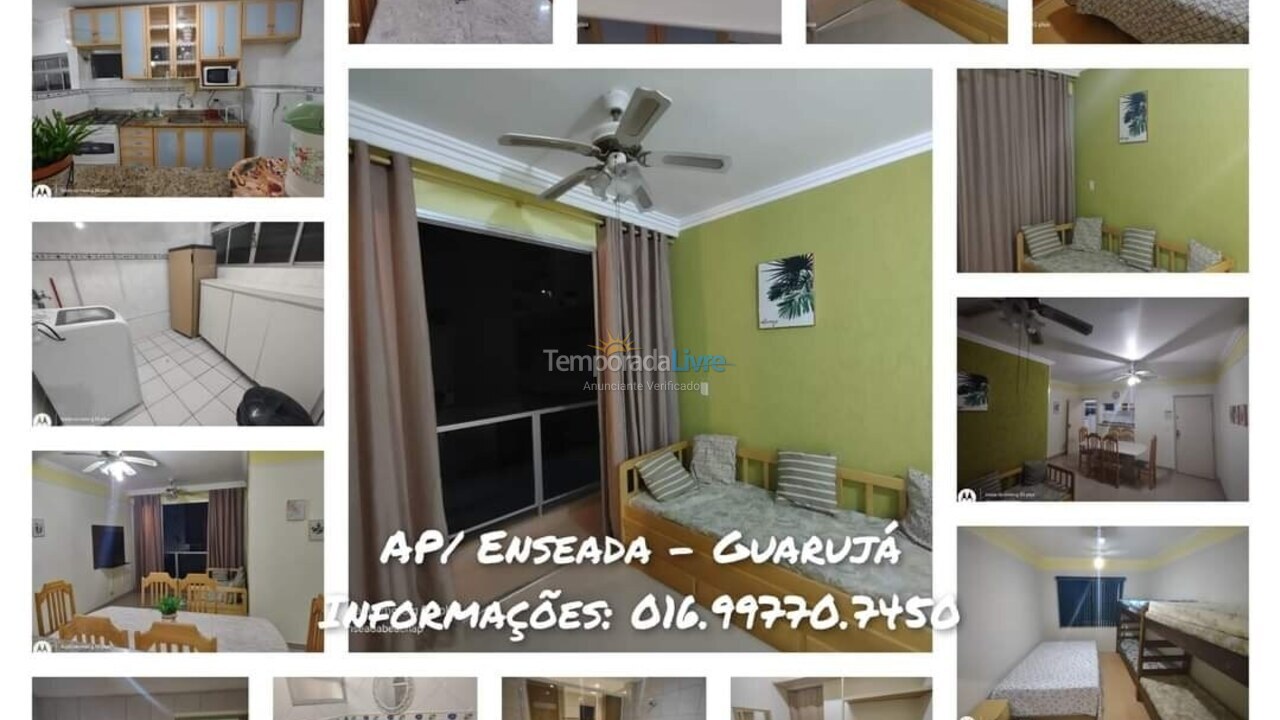 Apartment for vacation rental in Guarujá (Enseada)