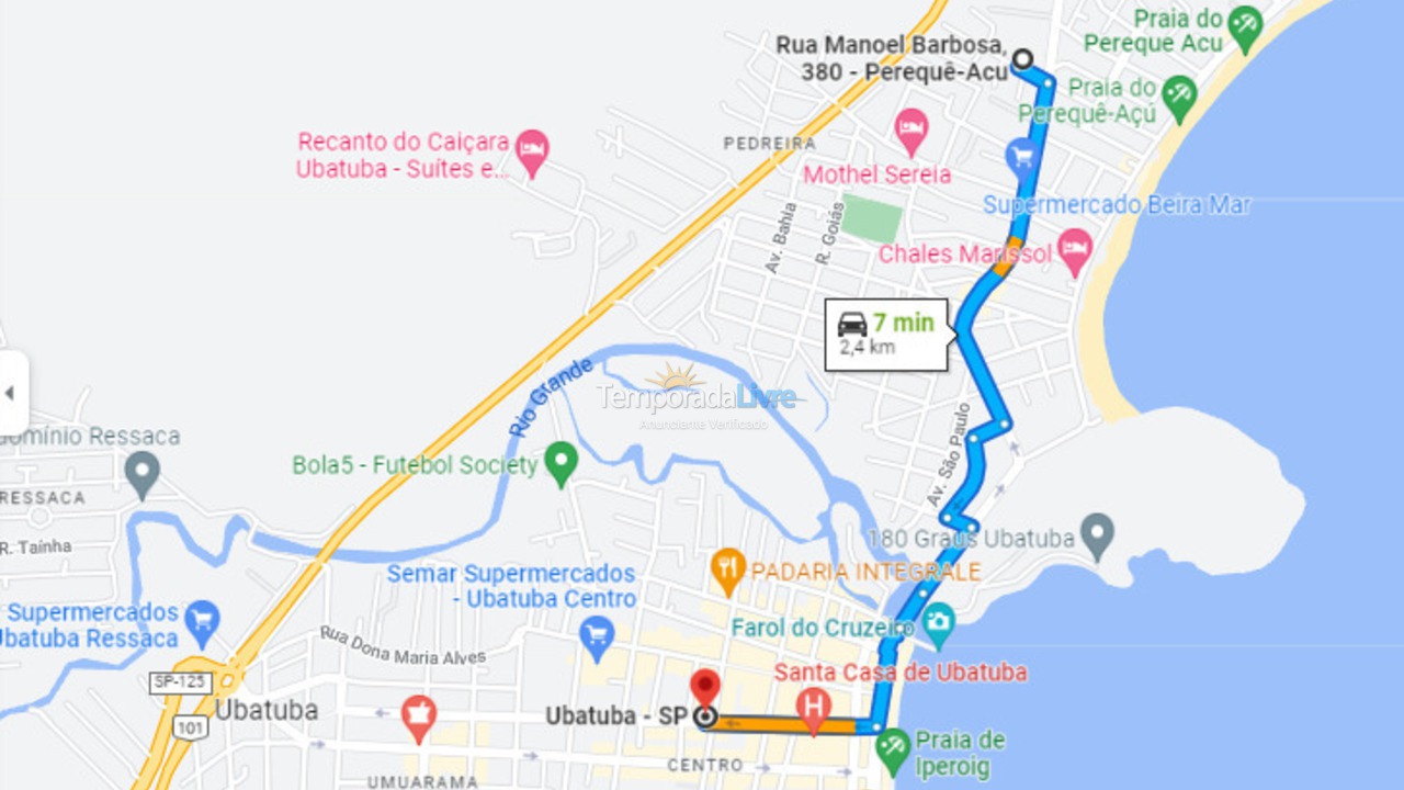 House for vacation rental in Ubatuba (Pereque Açu)