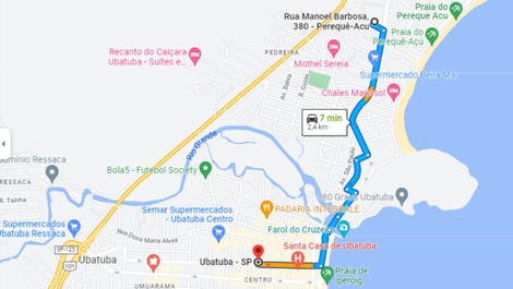 Distancia da casa até o centro da cidade