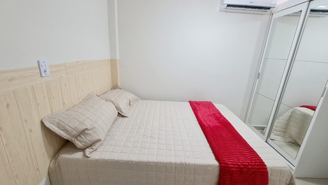 2 dormitorios Pitangueiras Guarujá con aire, vista al mar, Wi-Fi, Ferraretto