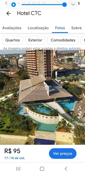 Apartamento para aluguel de temporada em Caldas Novas (Centro)