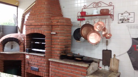 3 em 1 - forno pizza, churrasqueira, fogão lenha