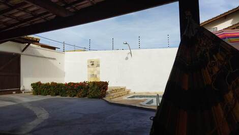 Vista de dentro da área do churrasco