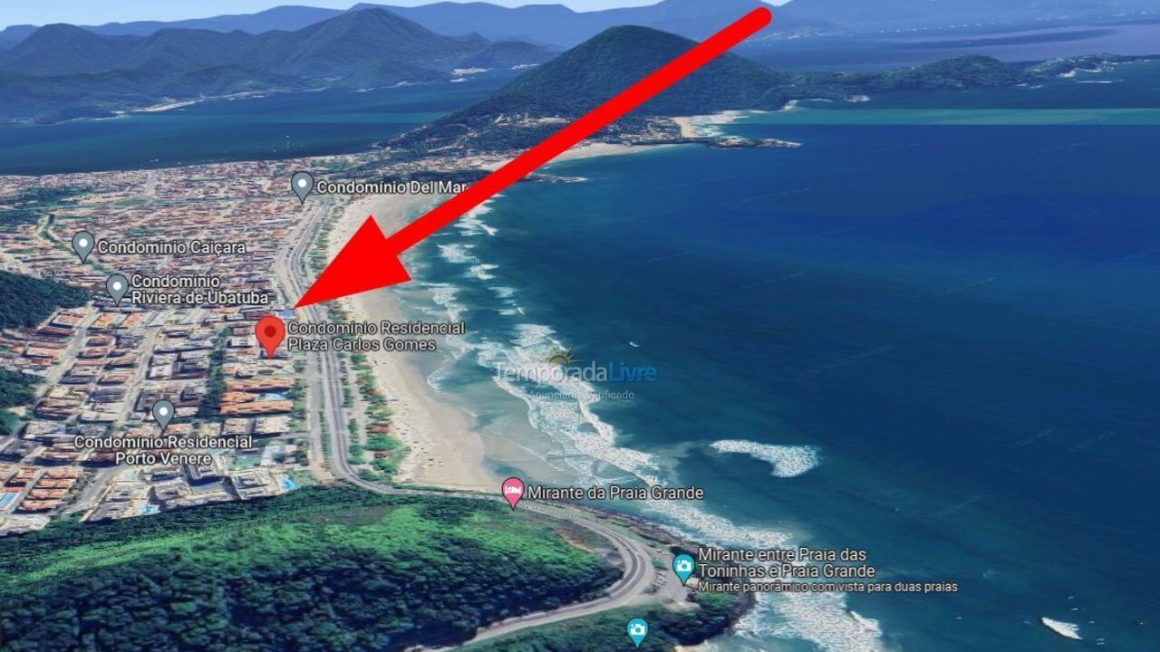 Apartamento para aluguel de temporada em Ubatuba (Praia Grande)