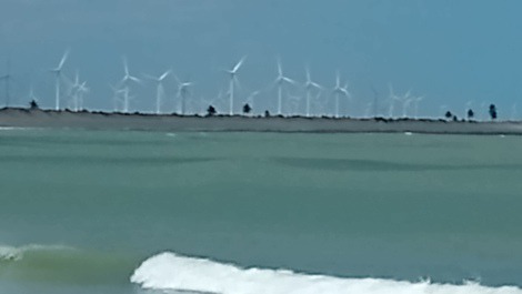 Visão das eólicas praia do marco