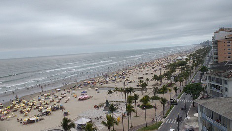 Apt foot in the sand, with beautiful view of the sea, city Ocian Praia Grande