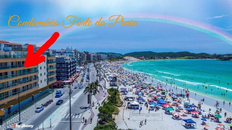 Apto em frente à praia-Excelente Localização-Praia do Forte-Cabo Frio